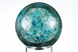 2.1" Bright Blue Apatite Sphere - Madagascar - #198730-1